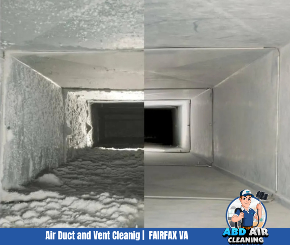 Before and After air duct and vent cleaning process