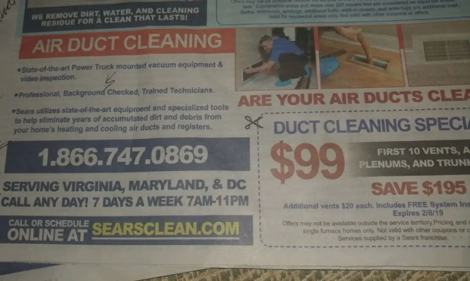 Screenshot of a fake $49 ad OR a real before/after job photo — real images outperform stock photos